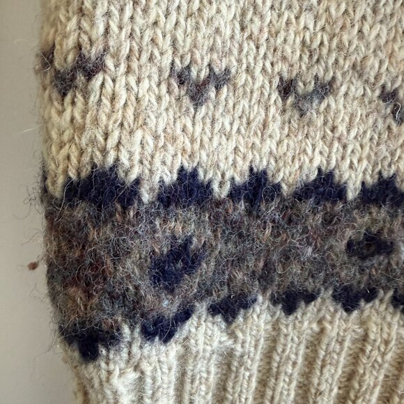 Vintage WOOLRICH Wool Fair Isle Nordic Sweater Small/Medium READ - Picture 7 of 8